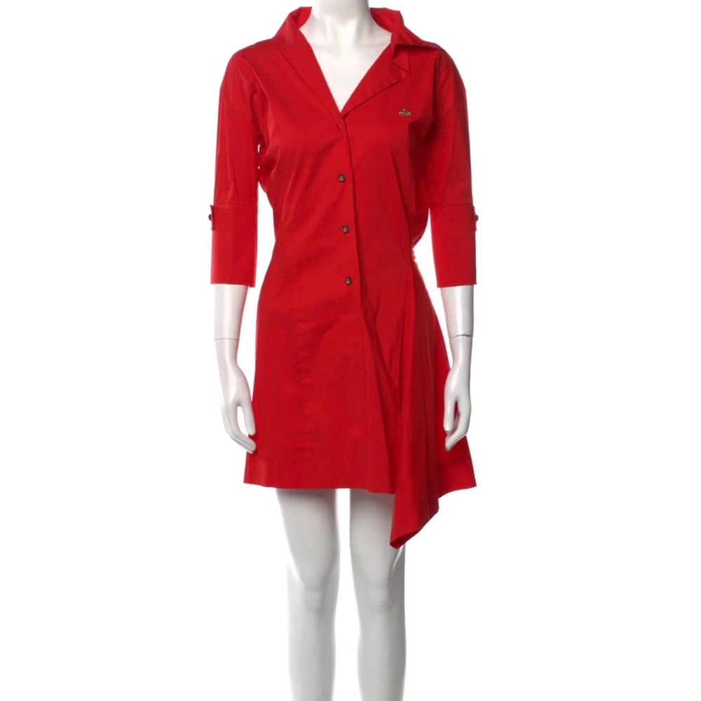 Vivienne Westwood NWT Red Asymmetrical Shirt Dress